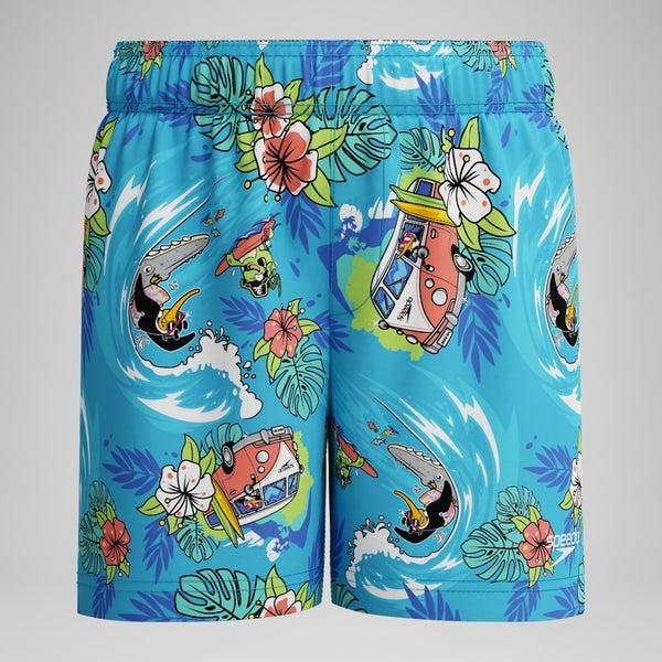speedo Infant Boys Learn to Swim Printed 11" Swim Trunks Blue