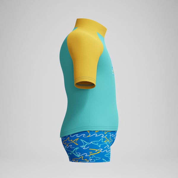 Speedo Infant Boys Learn To Swim Rashguard Set Blue/Yellow