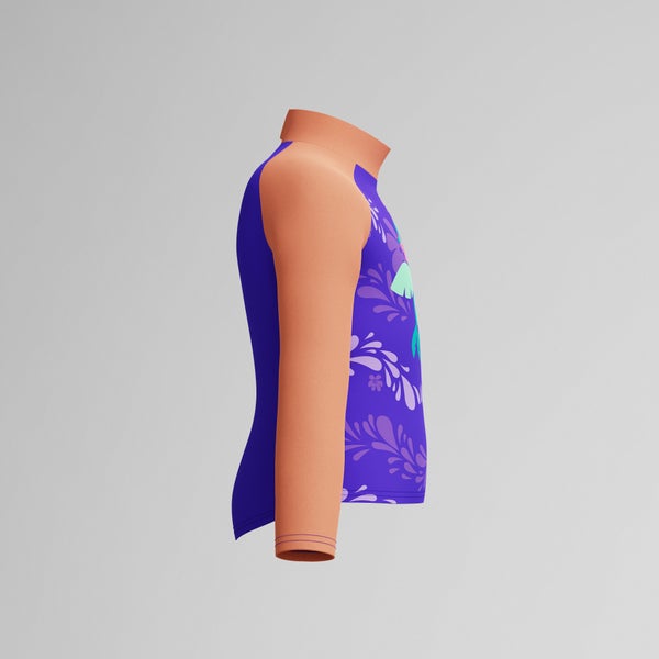 Speedo Infant Girls Learn To Swim Long Sleeve Rashguard Purple/Orange