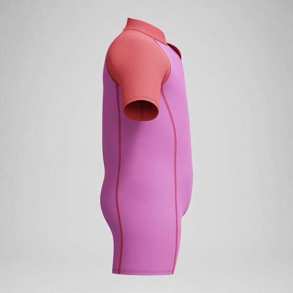 Speedo Infant Girls Learn To Swim Neoprene Suit Pink/Orange