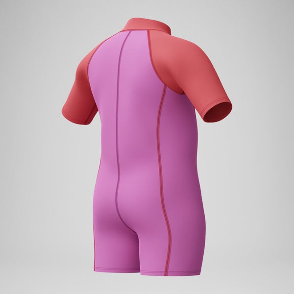 Speedo Infant Girls Learn To Swim Neoprene Suit Pink/Orange