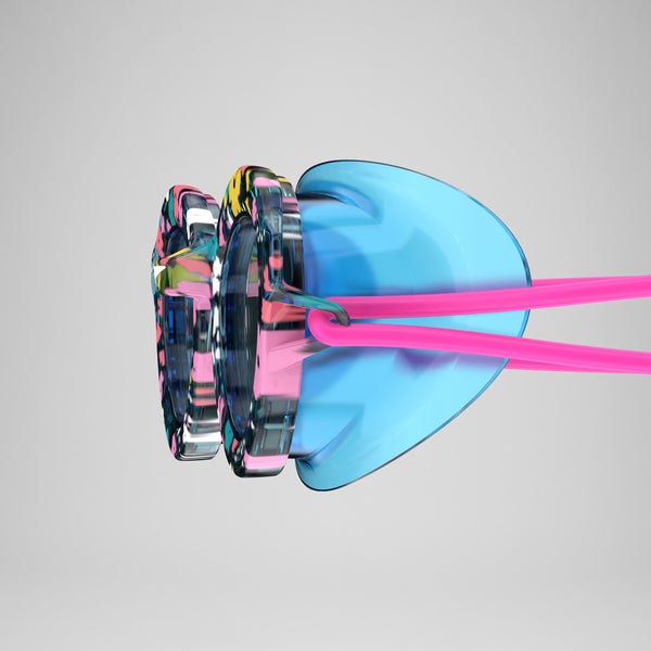 Speedo Junior Sunny G Pop Sea Shells Print Blue/Pink