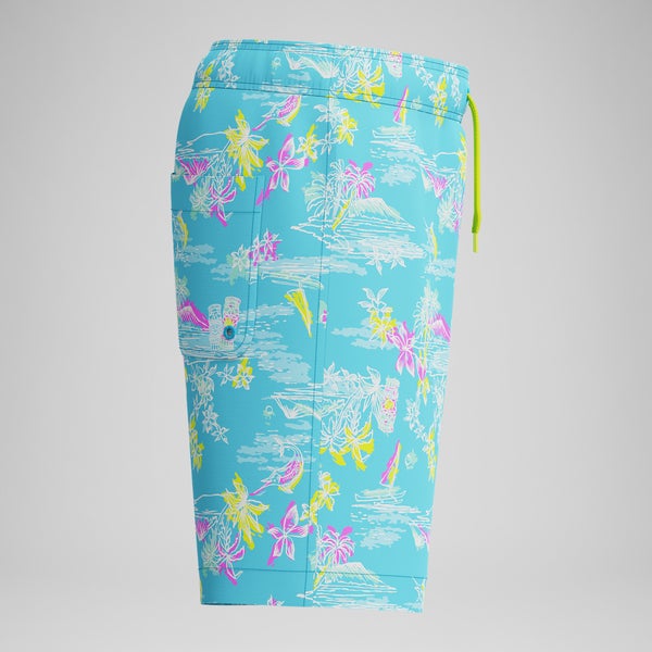 Speedo Kid's Print Redondo Volley 15" Swim Trunks Light Blue