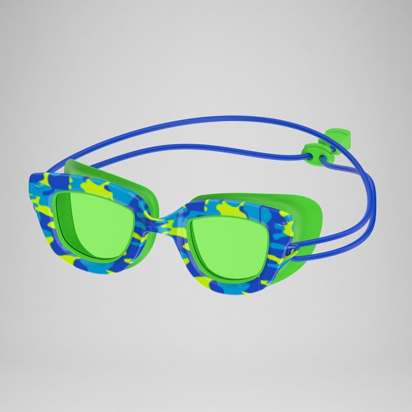 speedo Kids Sunny G Pop Seasiders Print Goggles Green
