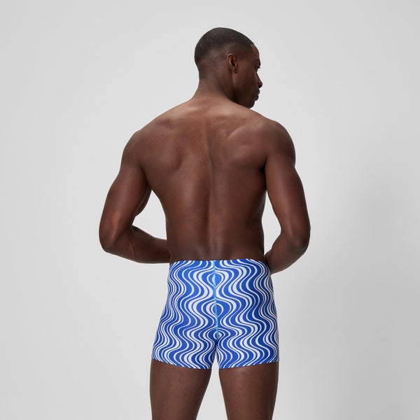 Speedo Men's Beachstar Printed Square Leg Blue/White