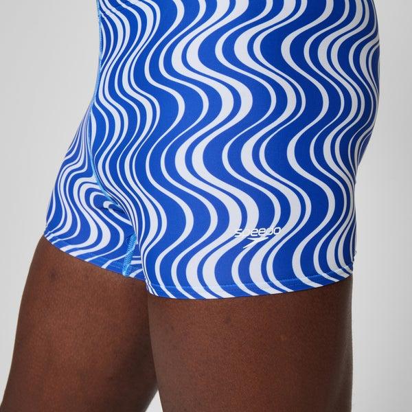 Speedo Men's Beachstar Printed Square Leg Blue/White