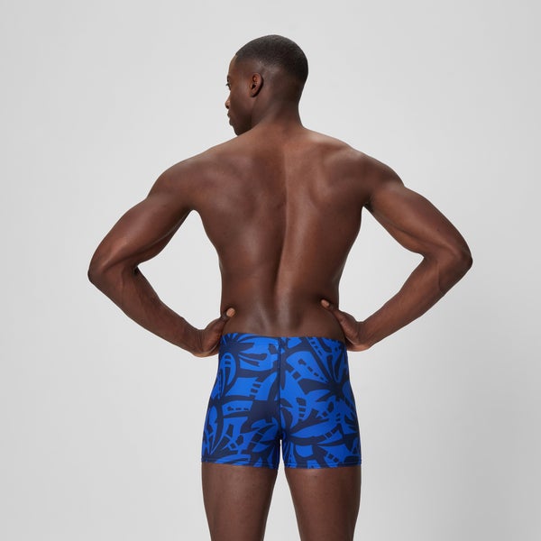 Speedo Men's Beachstar Printed Square Leg Navy/Blue
