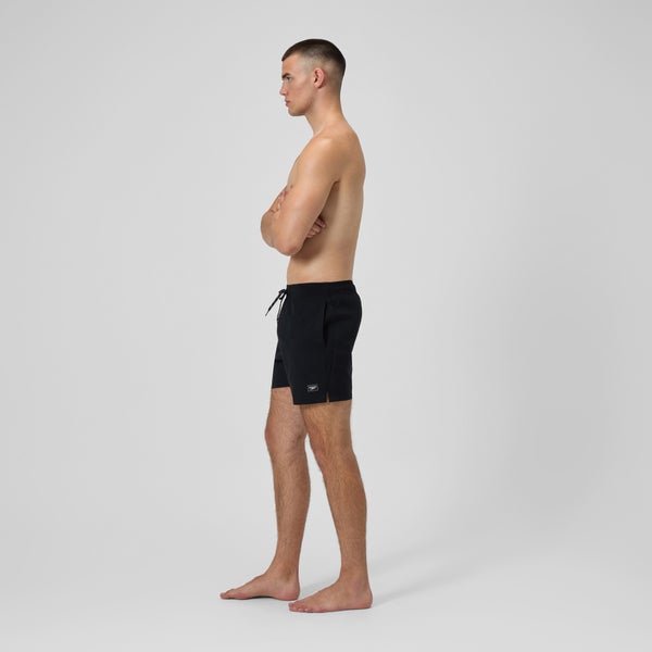 Speedo Men's Classic Solid Redondo Edge Volley 16" Swim Trunks Black