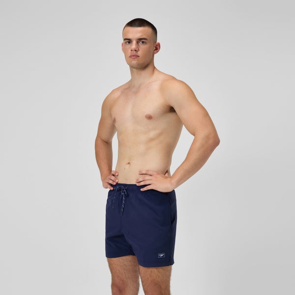 Speedo Men's Classic Solid Redondo Edge Volley 16" Swim Trunks Navy