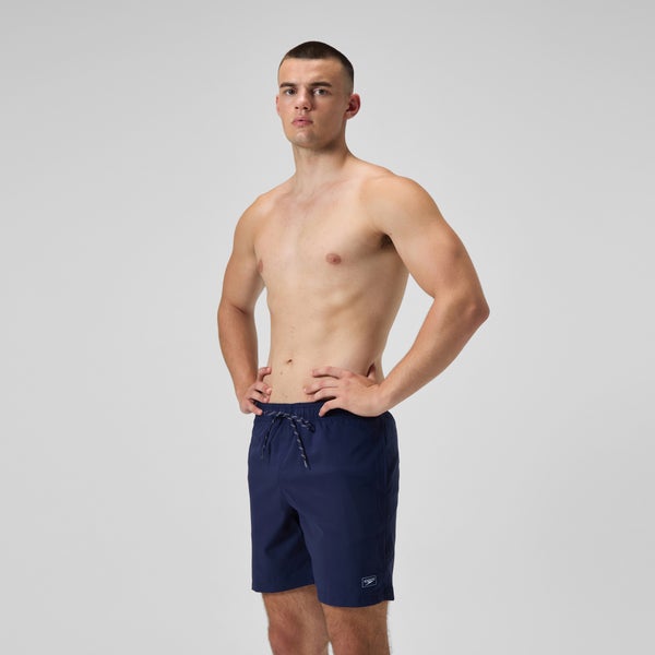 Speedo Men's Classic Solid Redondo Edge Volley 18" Swim Trunks Navy