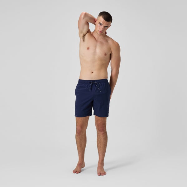 Speedo Men's Classic Solid Redondo Edge Volley 18" Swim Trunks Navy