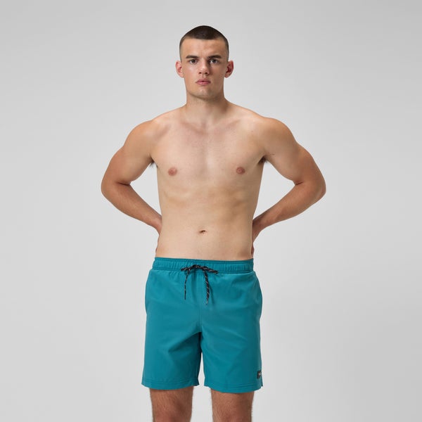 speedo Men's Classic Solid Redondo Edge Volley 18" Swim Trunks Blue