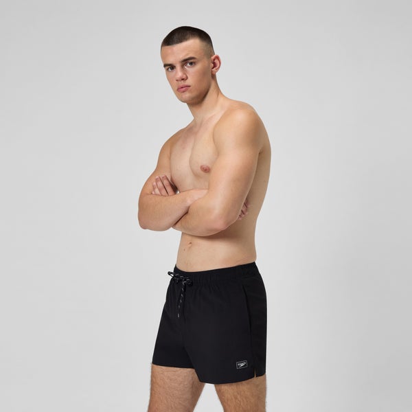 Speedo Men's Classics Solid Redondo Edge Volley 14" Swim Trunks Black