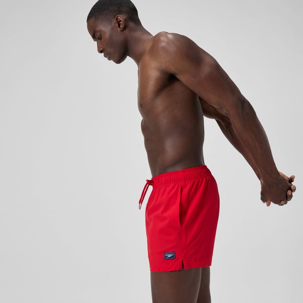 Speedo Men's Classics Solid Redondo Edge Volley 14" Swim Trunks Red