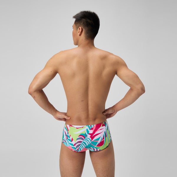 Speedo Men's Club Training Printed 5" Brief Yellow/Green