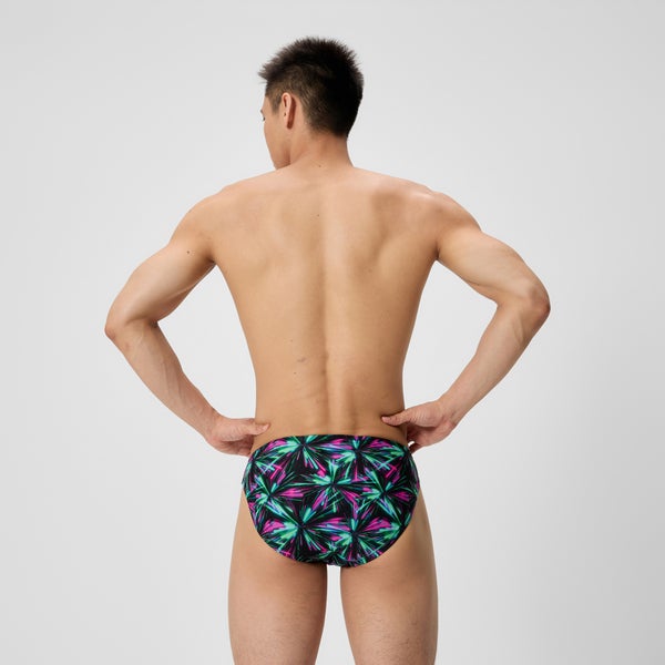 Speedo Men's Club Training Printed Brief Green/Black