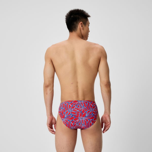 Speedo Men's Club Training Printed Brief Red/White/Blue
