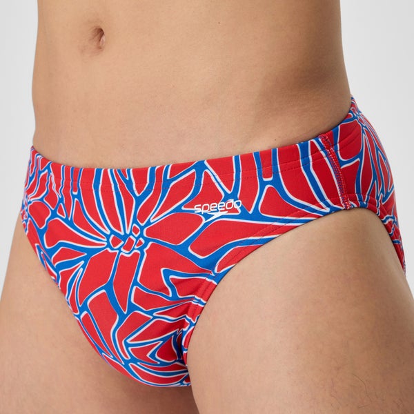 Speedo Men's Club Training Printed Brief Red/White/Blue