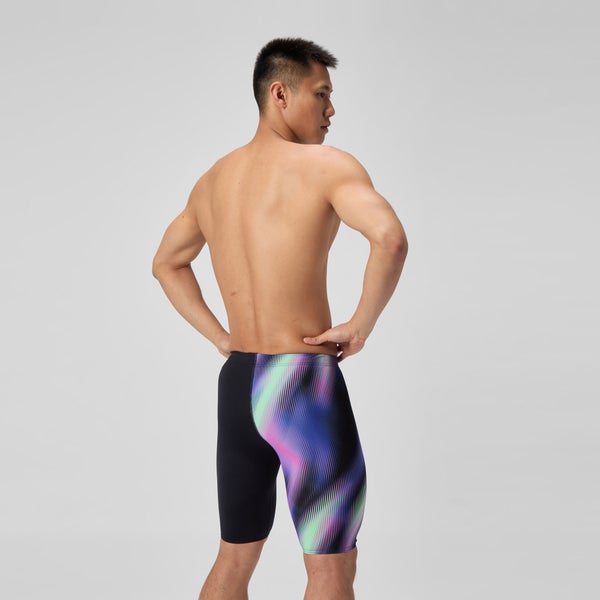 Speedo Men's Club Training Printed Jammer Black/Purple