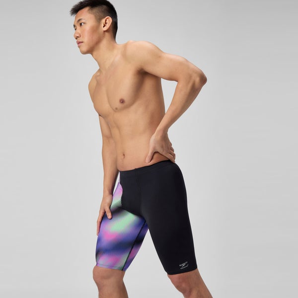 Speedo Men's Club Training Printed Jammer Black/Purple