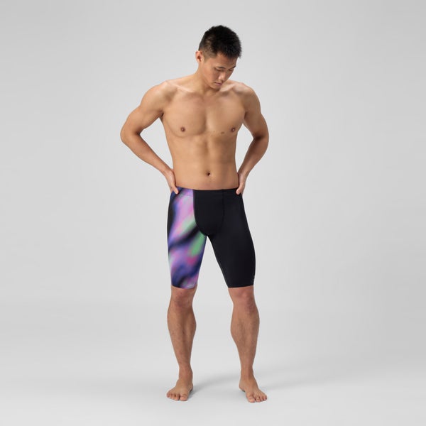 Speedo Men's Club Training Printed Jammer Black/Purple