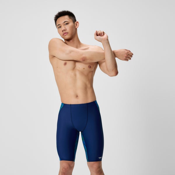speedo Men's Club Training Printed Jammer Blue/Navy