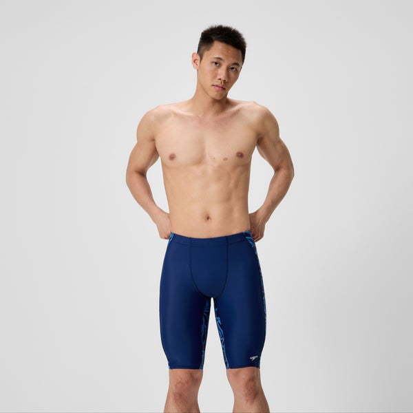 speedo Men's Club Training Printed Jammer Blue/Navy