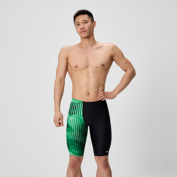 speedo Men's Club Training Printed Jammer Green/Black