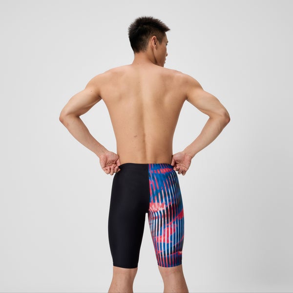 Speedo Men's Club Training Printed Jammer Red/White/Blue