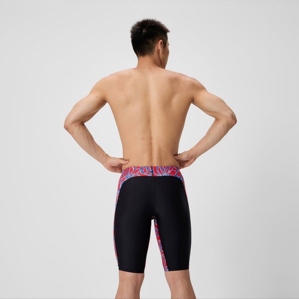 Speedo Men's Club Training Printed Jammer Red/White/Blue