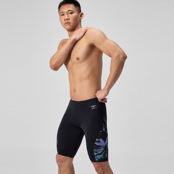 Speedo Men's Club Training Splice Jammer Black/Blue