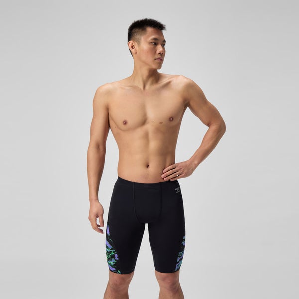 speedo Men's Club Training Splice Jammer Black/Blue