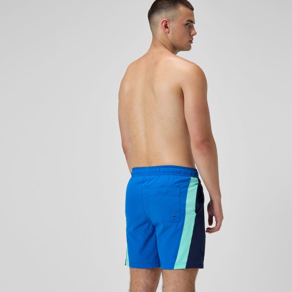 Speedo Men's Colorblock Redondo Volley 18" Swim Trunks Black/Blue