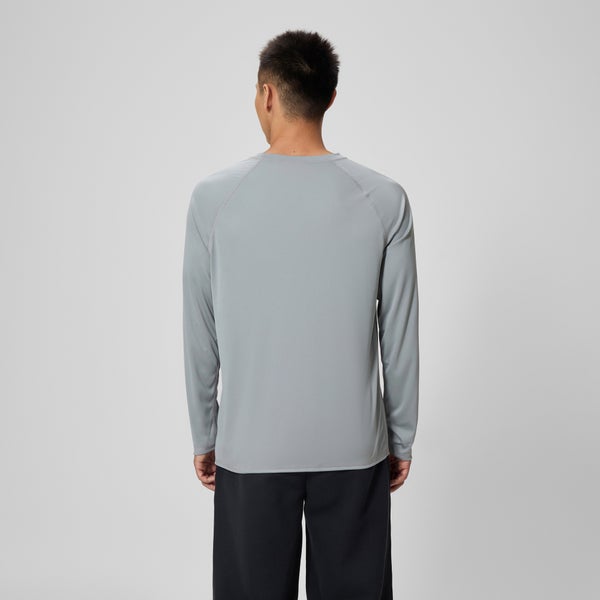 Speedo Men's Easy Solid Long Sleeve Swim Rashguard Gray