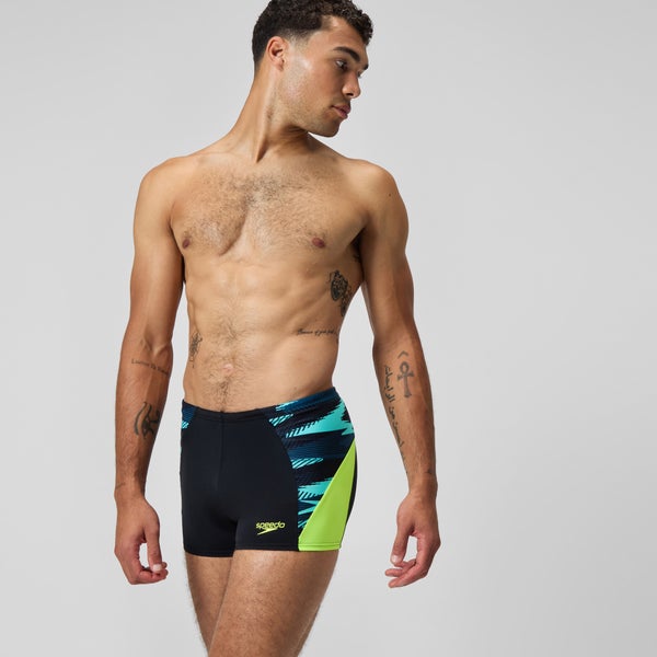 Speedo Men's Endurance+ Max Splice Square Leg Black/Green