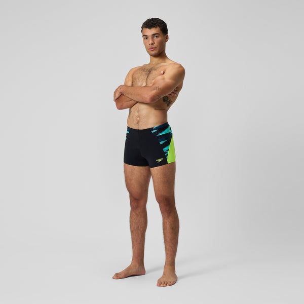 Speedo Men's Endurance+ Max Splice Square Leg Black/Green