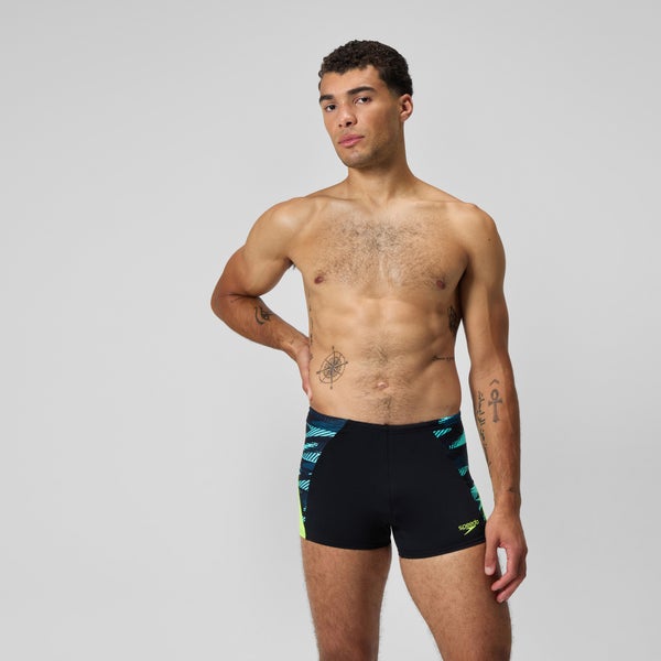 speedo Men's Endurance+ Max Splice Square Leg Black/Green