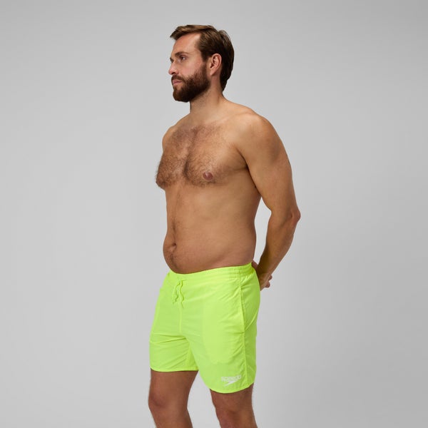 Speedo Men's Essential 16" Watershort Swim Trunks Black/Yellow