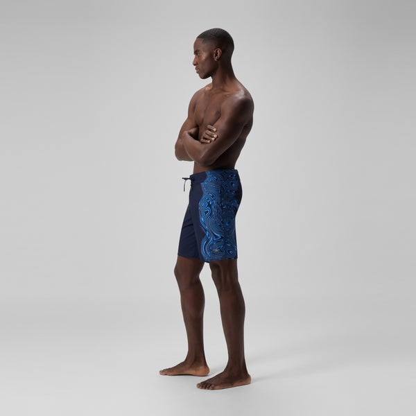 Speedo Men's Lookout Printed 18" Boardshorts Navy/Blue