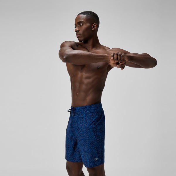 Speedo Men's Lookout Printed 18" Boardshorts Navy/Blue