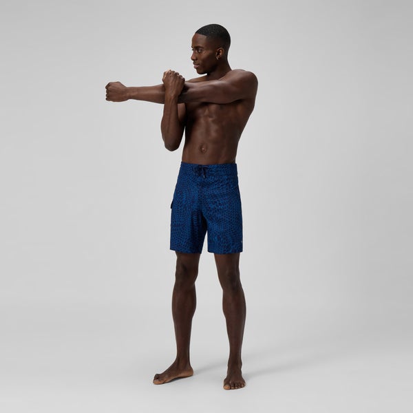 Speedo Men's Lookout Printed 18" Boardshorts Navy/Blue