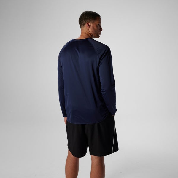 Speedo Men's New Easy Long Sleeve Granite Rashguard Navy
