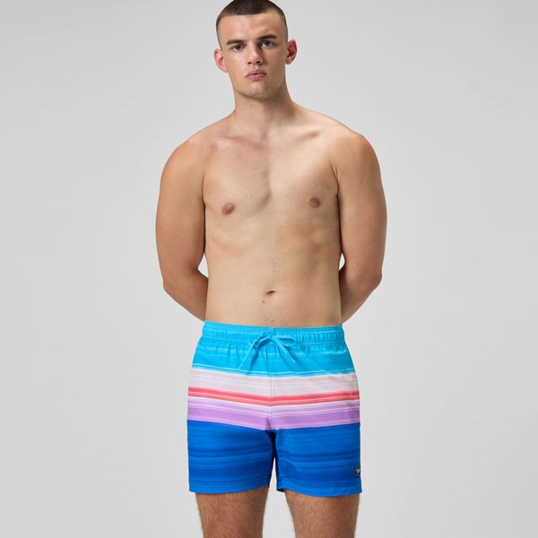 speedo Men's Print Edge Redondo Volley 16" Swim Trunks Blue/Pink