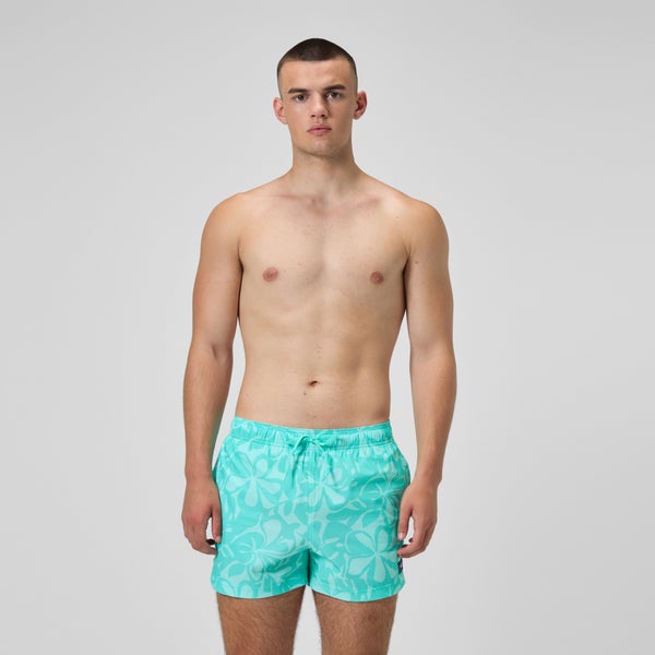 Speedo Men's Print Redondo Edge Volley 14" Swim Trunks Green