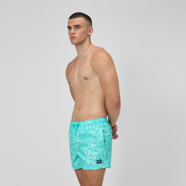 Speedo Men's Print Redondo Edge Volley 14" Swim Trunks Green