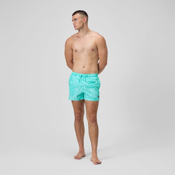 speedo Men's Print Redondo Edge Volley 14" Swim Trunks Green