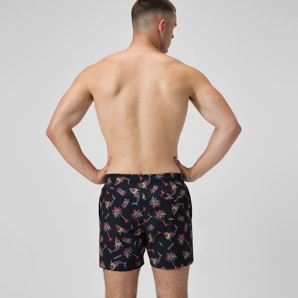 Speedo Men's Print Redondo Edge Volley 16" Swim Trunks Navy/Pink