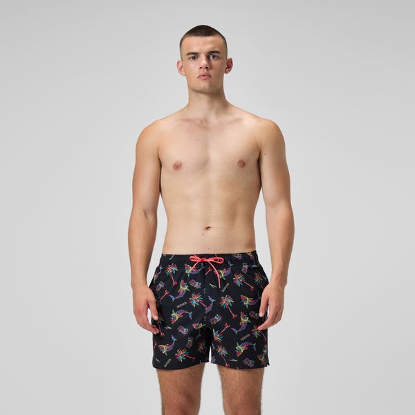 speedo Men's Print Redondo Edge Volley 16" Swim Trunks Navy/Pink