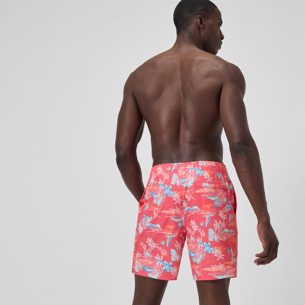 Speedo Men's Print Redondo Edge Volley 18" Swim Trunks Orange