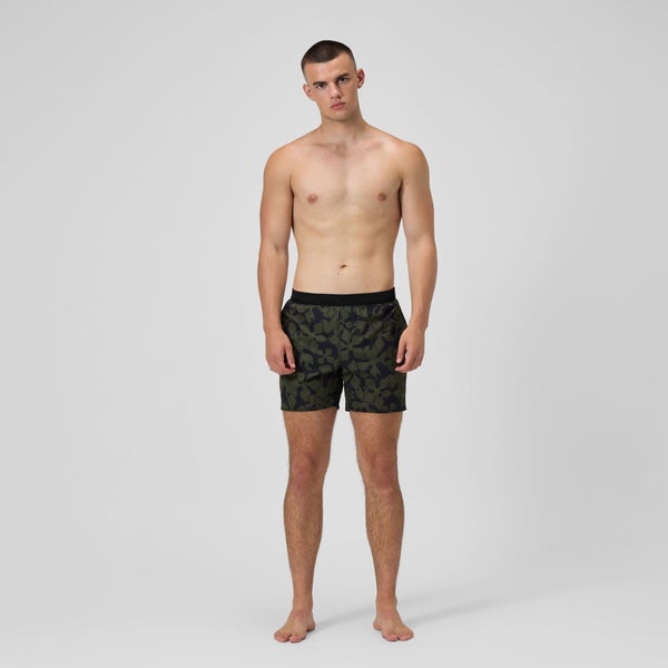 Speedo Men's Print Volley 16" Swim Trunks Black/Green